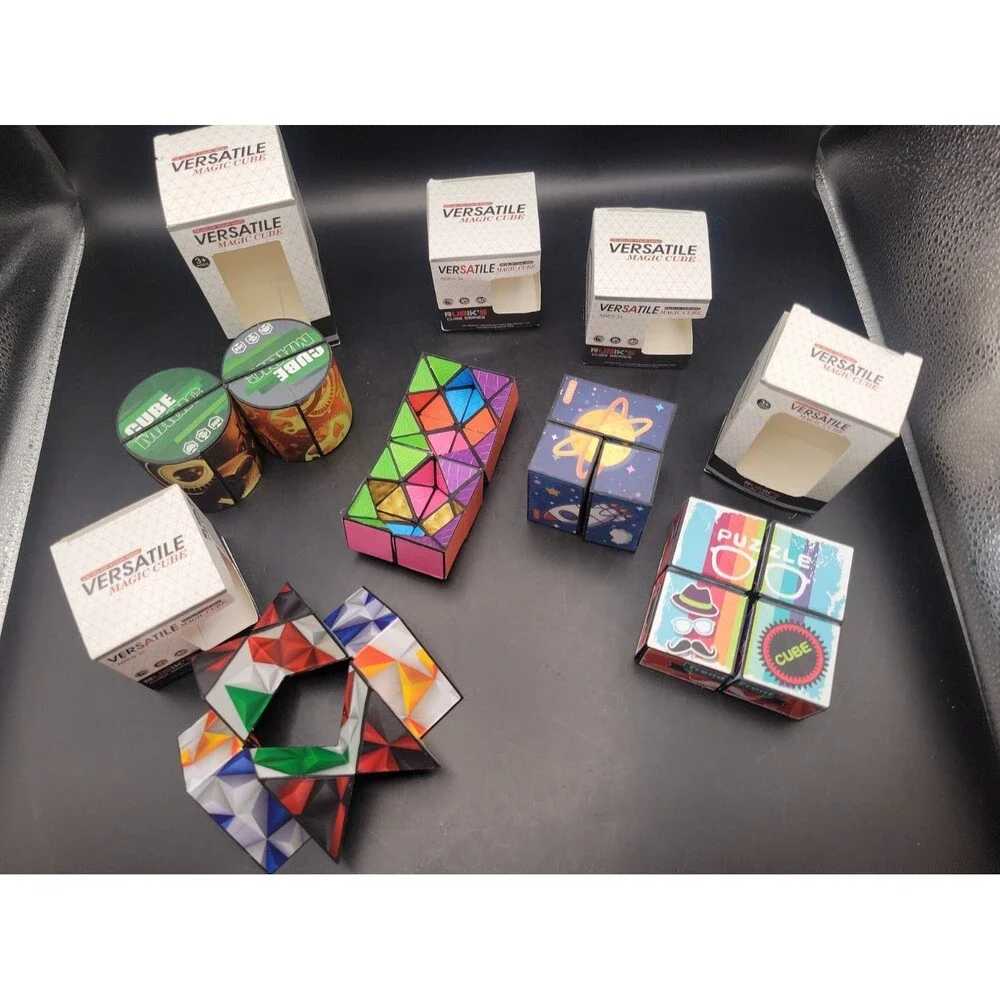 Versatile Magic Cube - 3D Puzzle Cubes - Fidget Toys Lot of 5 Puzzles